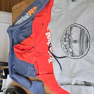 Lot of timberland hoodies